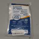 Spartan Industrial - 5” X 7” (200 Count) 2 Mil Clear Reclosable Zip Plastic Poly Bags with Resealable Lock Seal Zipper