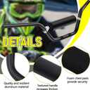 1 Pcs 7/8" 22mm Dirt Bike Handlebars with Foam Pad Atv Motorcycle Handlebars for Motocross Atv Dirt Bike Ebike (Black)
