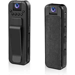 HDView Body Camera HD 1080P Portable Video Recorder with 180 Rotatable Lens Wearable Camcorder with Night Vision Police Body cam for Sport/Delivery/Travel/Law Enforcement, Micro SD Card NOT Included
