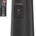 Lasko 360-Degree Oscillating Ceramic Tower Heater for Home with Tip-Over Safety, Adjustable Thermostat, Timer, Remote and 3 Speeds, 24 Inches, Black, 1500W, CT24362