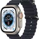 Apple Watch Ultra [GPS + Cellular 49mm] Titanium Case with Midnight Ocean Band, One Size 