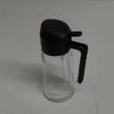 With Stickers 16oz Olive Oil Sprayer for Cooking - 2 in 1 Spray & Pour Olive Oil Dispenser - 470ml Glass Spray Oil Bottle - Kitchen Gadgets (Black)