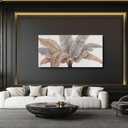 CHUDANHAO White and Gold Canvas Wall Decor Textured Wall Art Leaves Artwork for Living Room Office Contemporary Art Plant Picture for Home 29x58 Inch