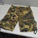 Men's Cotton Cargo Shorts, Short Trousers Work Shorts Jogging Men's Sweat Shorts Large Size Cheap Overalls Shorts Multi Pockets with Drawstring Comfortable Summer Surf Shorts, Size 31