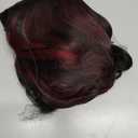 Black Mixed Red Lace Front Wig for Women 5x4x1 Lace Hairline Long Wavy Middle Part Glueless Wear and Go Wig Heat Resistant Synthetic Wigs for Daily Party Use 24IN