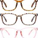 CCVOO Reading Glasses for Women/Men, Eyeglasses, Blue Light Readers for Women/Men, Computer Eye Glasses, Cheaters (C5 Pack Mix)