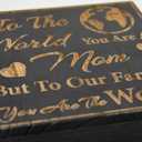 Mom Gift Sign - Handmade Wooden Quote Plaque for Mothers Day, Birthday, Christmas - Wall or Tabletop Home Decor,Best Mom Ever Wood Bead PlaqueMothers Day Gifts from Son Daughter