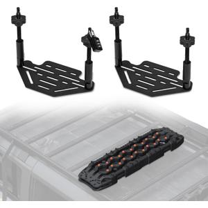 FieryRed Recovery Traction Board Mounting Kit, Universal Roof Rack Fit with Quick-Release Knobs & Anti-Theft Padlock, for Rooftop Platform (Only for 2 Boards)
