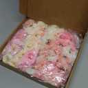 210 Pcs Mini Silk Flower Heads Small Pink Fake Rose Daisy Faux Flowers Bulk for Crafts Artificial Loose Fabric Flowers Heads Sunflower Bulk for Wedding Hair Cap Dresses Decorations (Light Pink Mixed)