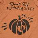 Don't Eat Pumpkin Seeds T Shirt Women Funny Halloween Maternity Pregnancy Shirt Fall Pumpkin Graphic Casual Tee Tops (Small)