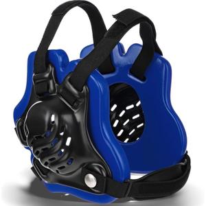 Wrestling Headgear Youth Kids Head Gear with MMA Cup Earguard for Men Youth Boxing MMA BJJ Jiu Jitsu (Black Blue)