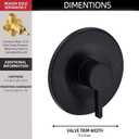 Shower and Tub Trim Kit, Compatible with Moen Posi-Temp Valve, Matte Black, 8x4x8 inches