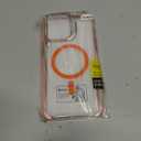 iPhone 13 Pro Case, MagSafe Compatible, Magnetic Kickstand Case for Women, Clear Orange