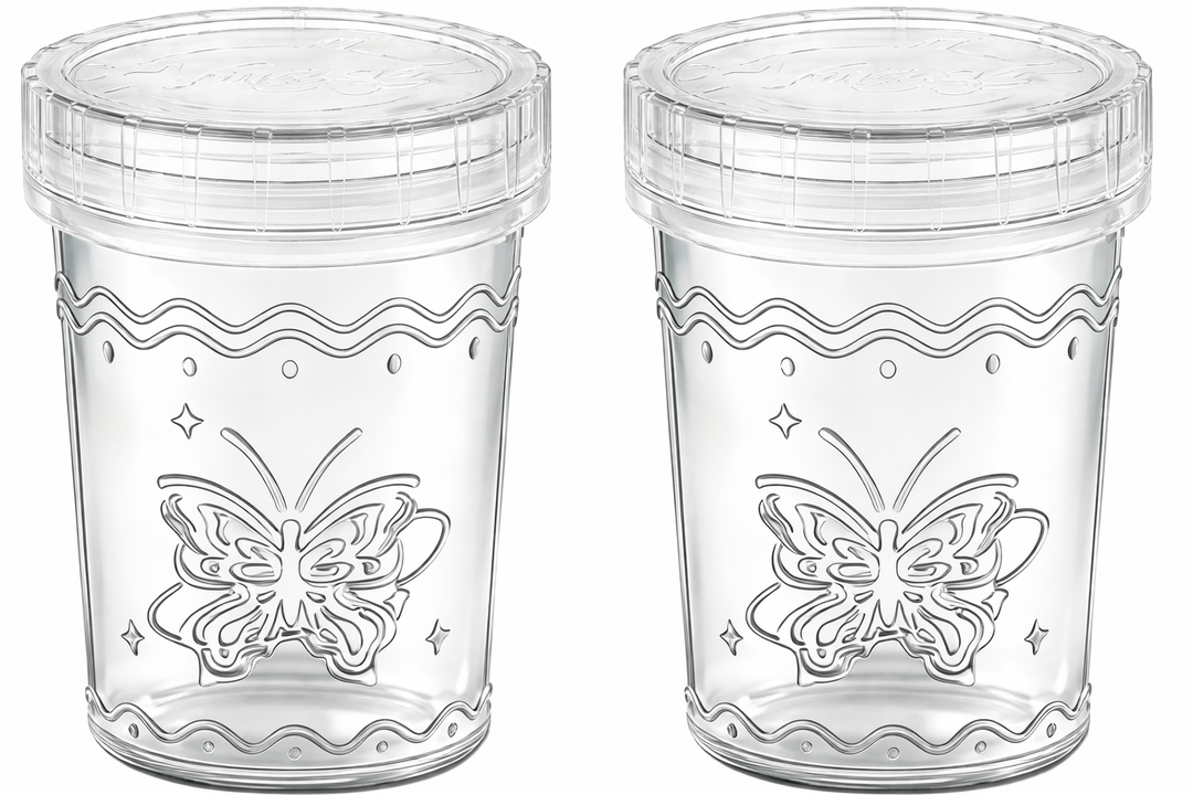 R.repad yay 4Pack 20oz Glass Jars with Lids, Mason Jars, BPA free Wide Mouth Glass Jars with Lids, Food Storage Containers for Snacks, Yogurt, Salad, Fridge, Meal Prep（Mixed color）