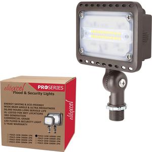 Backyard Lights Outdoor Security, 3rd Gen 16W UL Listed Landscape Lights, 1600Lumen LED Flood Light Outdoor Waterproof, 5000K Daylight White, 1/2" Knuckle Mount, 120V,