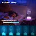 3D Night Light Gifts: Fans Merch, Table Lamp with Remote Control and Smart Touch, Singer Gifts for Girls Room Decor Music Party Birthday Christmas (Multicolor)