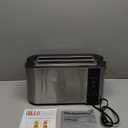 Elite Gourmet ECT5322 Long Slot 4 Slice Toaster, Countdown Timer, Bagel Function 6 Toast Setting, Defrost, Cancel Function, Built-in Warming Rack, Extra Wide Slots for Bagels Waffles, Stainless Steel