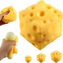 Big Cheese Squishy (10cm), Jumbo Squishy Cheese Block Stress Relief Fidget Toy,Large Size Viral Squeeze Toys for Holiday & Birthday Gifts (4 Inch)
