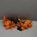 VCOKEN 11FT Fall Garland With Lights - 50 Bulbs Connectable Maple Leaves With Pumpkin, Plug-in Decor for Outdoor Indoor Halloween Thanksgiving Holidays