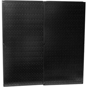 Wall Control 30-P-3232B Black Metal Pegboard Pack - (2) 32" Tall x 16" Wide Black Pegboards