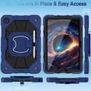 WESOROL Case for Galaxy Tab A11 Plus/A9 Plus 11 Inch,Shockproof Cover for Samsung Tablet A11+/A9+ Case with Screen Protector 360 Rotating Stand Pencil Holder Shoulder Strap,Navy Black