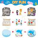 2 x 36Set Religious Sunday School Crafts for Kids Bulk Christian Bible Stories DIY Sticker Hanging Ornament Craft Kit for Classroom VBS Activities Sunday School Church Carnivals Christmas Exchange Gifts, Small