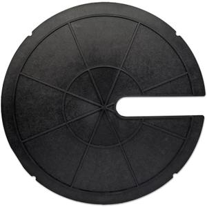 Sump Basin Cover 17.7 in. OD Plastic Submersible Sump Pump Cover Black Septic Tank Lid, Heavy Duty Protection for Outdoor Water Wells, Sump Bucket, Water Sump Pump