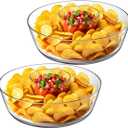Amazing Abby - Charlie - 2-Pack Plastic Chip and Dip Bowl, Clear Serving Platter, Unbreakable Party Appetizer Tray, BPA-Free, Dishwasher-Safe, Great for Chips, Salsa, Veggies, Snacks, and More