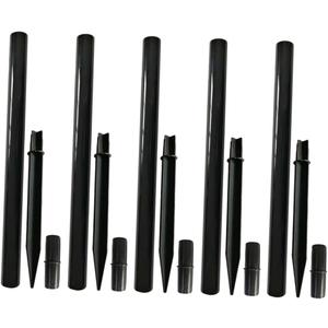 Lawn Light Accessories 15Pcs Solar Torch Light Extension Poles with Ground Stakes and Connector Kit for Outdoor Solar Path and Landscape Lighting