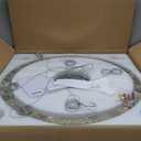 Modern LED Gold Ring Chandelier 31.5" Dimmable Adjustable Crystal Ring Pendant Light for Dining Room Living Room