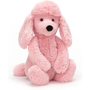 Plush Poodle Puppy Stuffed Animals Toys Pink Dog Dolls Gifts for Kids Boys Girls 12 Inches