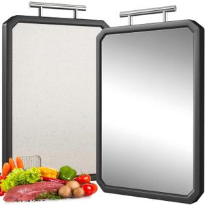 Titanium Cutting Board Double Sided Food Grade, Pure Titanium and Wheat Straw PP, Titanium Cutting Boards for Kitchen, Large Chopping Board 16"x12", Dishwasher Safe, Easy to Clean (Black)