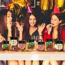 Teenyyou 24 Pcs Gold 2026 Graduation Cap Candy Jars Graduation Party Favors Candy Containers Bulk Grad Cap Box Jars Container with Tassels for DIY Table Party Supply Gifts