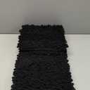 Yimobra Bath Rug Mat, 32" x 20", Soft Shaggy Non-Slip Chenille Bathroom Rugs, Large Size, Super Absorbent and Thick, Machine Washable Bathroom mat, Tub and Shower, Home Decor Accessories, Black