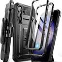 SUPCASE Unicorn Beetle Pro for Samsung Galaxy S24 Case with Stand [2 Front Frames] [Built-in Screen Protector & Belt-Clip] [Military-Grade Protection] Bumper Phone Case for Galaxy S24 (2024), Black