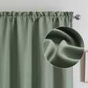 Chyhomenyc Sage Green Curtains 84 Inch Length 2 Panels, Faux Linen Semi Sheer Light Filtering Soft Slub Textured Privacy Farmhouse Curtain Drapes for Living Room Bedroom, 40" Wx84 L