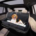 Dog Car Seat for Large/Medium Dog, Washable Pet Car Seat for Dogs Under 100 lbs or 2 Small Dogs,Washable Travel Bed with Thick Cushion and Storage Pockets
