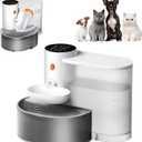 Potaroma Smart Pet Water Fountain, No Filter, 3.5L Large Capacity, Rechargeable Automatic Water Dispenser for Cats and Small Dogs, Wastewater Separation Always Fresh Water