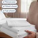 Twin Size 3 Piece Sheet Set - Comfy Breathable & Cooling Sheets - Hotel Luxury Bed Sheets for Women & Men - Deep Pockets, Easy-Fit, Extra Soft and Wrinkle Free Sheets - White Oeko-Tex Bed Sheet Set