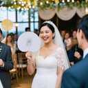 60 Pcs White Paper Fans,Foldable Handheld Fans for Women,Round Wedding Decorative Folding Hand Fan for Bridal Guest Church Party Favors Dancing Birthday DIY