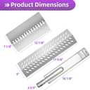 Grill Replacement Parts Cast Stainless Steel 5 pcs 16631 Flavorizer Bars 4 pcs 16520 Heat Plate and 5 pcs 16516 Burners for Bull Angus Grill Blaze Lion Cal Flame Tamer Gas Grill