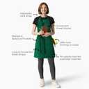 Unisex Apron with Pockets for Cooking, Salon & Art - 100% Cotton Adult Kitchen, Chef, Stylist Apron (Green)