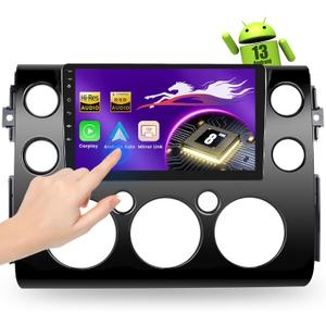 Android 13 Car RadioQualcomm 8 Core 4+64G 5G WiFi for Toyota FJ Cruiser 2006-2022, 9'' Touch Screen Car Stereo with Wireless Carplay Android Auto, GPS/DSP/BT/SWC/Mic/OTA, Backup Cam
