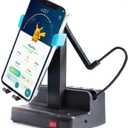 Steps Counter Compatible for Pok emon Go Cellphone Pedometer (Width Under 3.4 inches) Shaker Electric Version Non-Magnetic, Mute Stainless Steel Bearings Quick Steps Earning Device- Blue