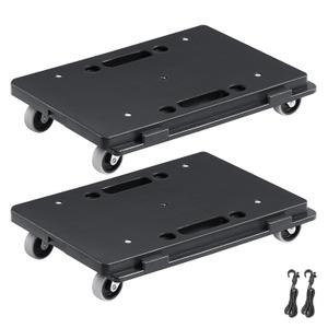 VEVOR Furniture Moving Dolly, 16 x 11in 500 lbs Capacity Furniture Movers Dollies 4 Wheels, Portable Moving Rollers Heavy Duty, Interlocking Small Flat Dolly Cart for Heavy Furniture, 2 Pack, Black