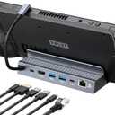 Steam Deck Dock, USB C Docking Station for Steam Deck OLED/Lenovo Legion Go/MSI Claw, 6 in 1 USB C Hub with HDMI 2.1 4K@120Hz, 2 USB A 3.0 and 1 USBC 3.0, 1000Mbps Ethernet, 100W PD 3.0 Fast Charging
