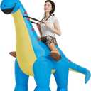One Casa Inflatable Dinosaur Costume Riding Diplodocus T Rex Air Blow up Funny Party Halloween Costumes for Adult