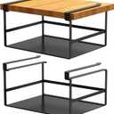 Under Shelf Storage Basket Organizer Hanging Holder for Kitchen, Pantry, Desk, Bookshelf, Cabinet Heavy Duty Slide-in Hanging Storage Basket (Black Large)