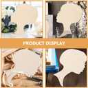 Operitacx 8 Pcs DIY Painting Wood Pieces African Woman Head Cutouts 5.90X3.74 Inch Unpainted Wooden Blanks for Craft Projects Home Decoration