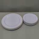 EI 60pcs White Plastic Plates with Gold Rim,Heavy Duty 10" Dinner & 7" Dessert Plate Disposable,White and Gold Plate for Party,Wedding,Birthday,Afternoon Tea,Spring,Mother's Day,Valentine's Day